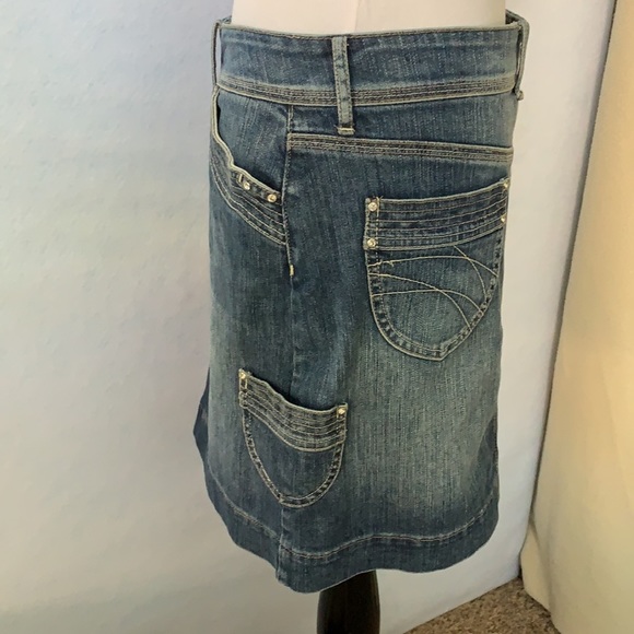 NOIR Denim Bling Mini Skirt - Picture 8 of 12